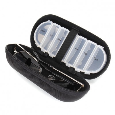 Black Mystical 7 Day Pill Box Ideal Pills Glasses Case Plastic Pill Container