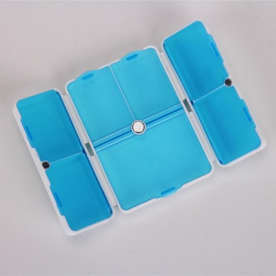 foldable  plastic travel tablet organizer medicine storage box