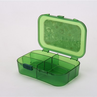 6 Cases Red Green Pocket Travel With Bag Pill Container Storage Box