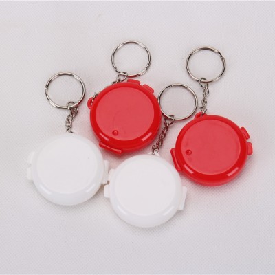 Mini Round One Case With Keychain Travel Portable Pill Box Medicine Case