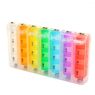 Springs 28 Cases For Week (4 time a day) Translucence Pill Case Pill Organizer