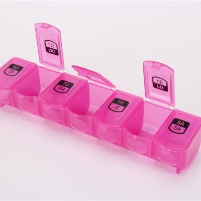 Medicine Weekly 7 Compartment Plastic Pill Organizer Medicine Case Tablet Container Pill Storage Box