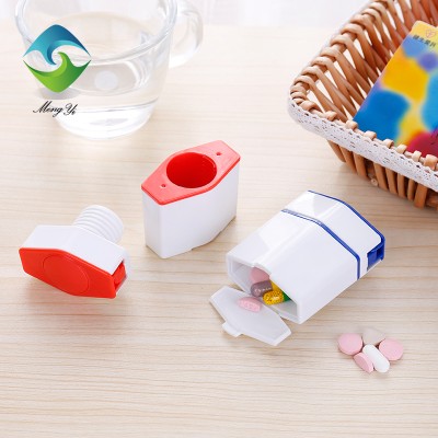 Factory Pocket Pill Cutter With Crusher Medicine Organizer Box Tablet Splitter Storage Case