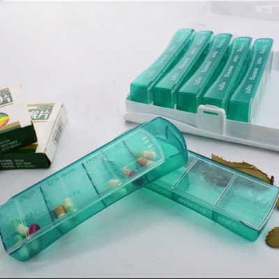 Large Weekly Pill Organizer 7 Day for Vitamin book shaped medicine box