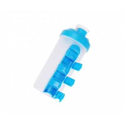 WSD-my-063:Portable  Water Drinking Bottle Pill Organizer Reminder 7 day Pill Organizer 24oz/colorful