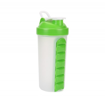 Water Bottle With Box Plastic Water Bottle 7 Compartment Creative Design Plastic Water Bottle With Medicine Cases