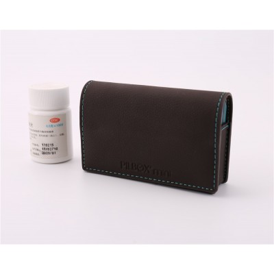 Fashion Trends Leather Pill Bag Packs PU Medicine Box Weekly Pill Organizer Tablet Storage Box 7 Day Dispenser Holder