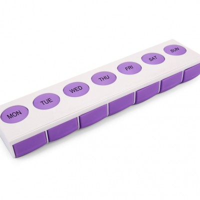 Factory Press Open Pill Box Rectangle Shape Spring Medicine Holder Pill Organizer Tablet Storage Box