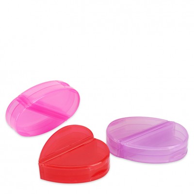 plastic one day heart portable heart pill box medicine box for home